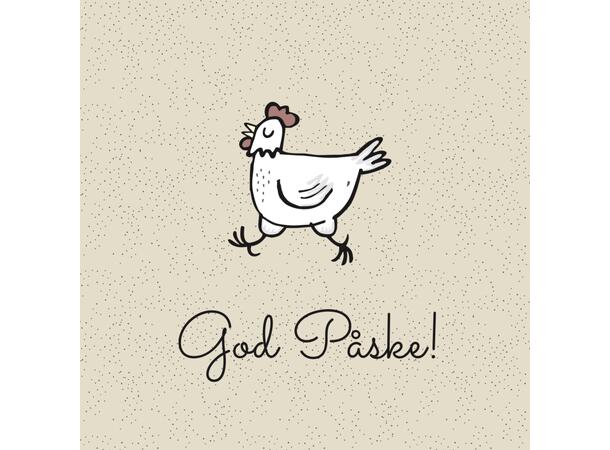 Serviett God Påske Hane Lunsjserviett 20 stk 3-lags 33x33cm 
