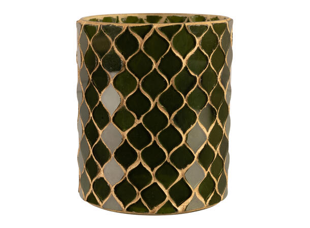 Lysglass mosaikk grønn 9x10cm 