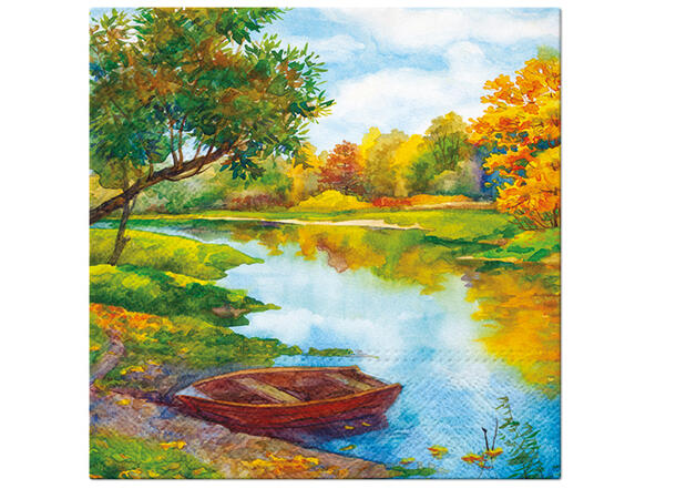 Serviett Watercolor River Lunsjserviett 20 stk 3-lags 33x33cm 