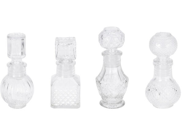 Karaffel glass m/kork 50ml 12cm Display 12stk 