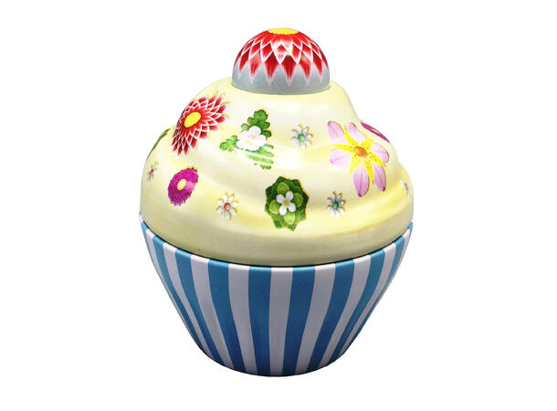 Metallboks Cupcake Happy Flower 2ass 7,5x8cm 120ml 