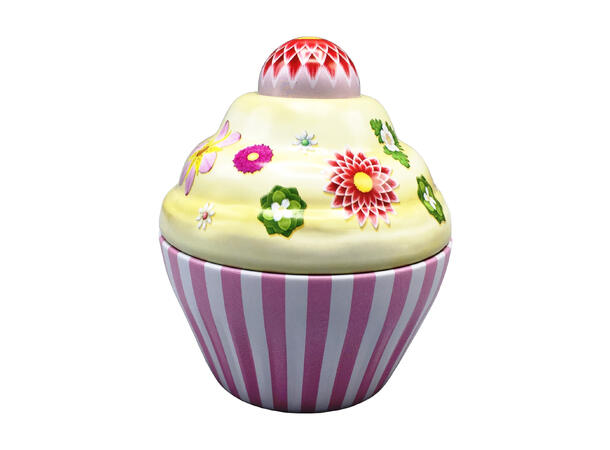 Metallboks Cupcake Happy Flower 2ass 7,5x8cm 120ml 