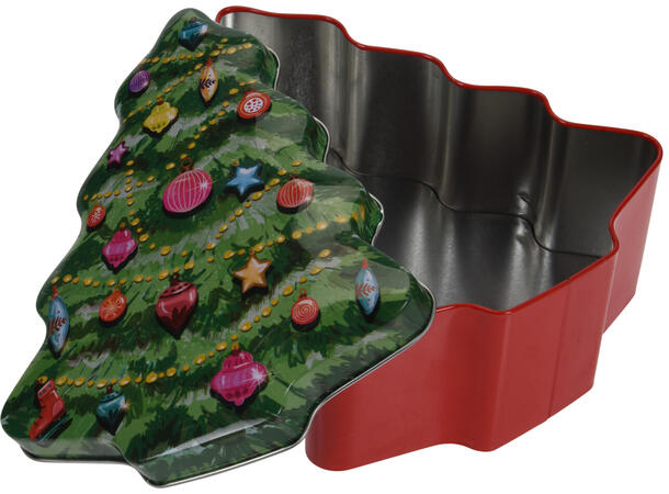 Metallboks Juletre/nisse/bamse 18cm 3ass Forpk 24stk 