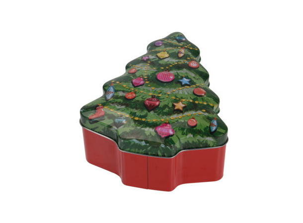 Metallboks Juletre/nisse/bamse 18cm 3ass Forpk 24stk 