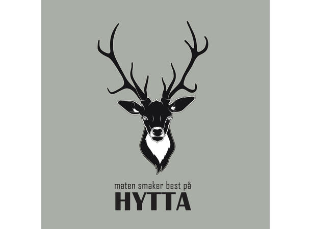 Serviett Maten hytta grå Lunsjserviett 20 stk 3-lags 33x33cm 
