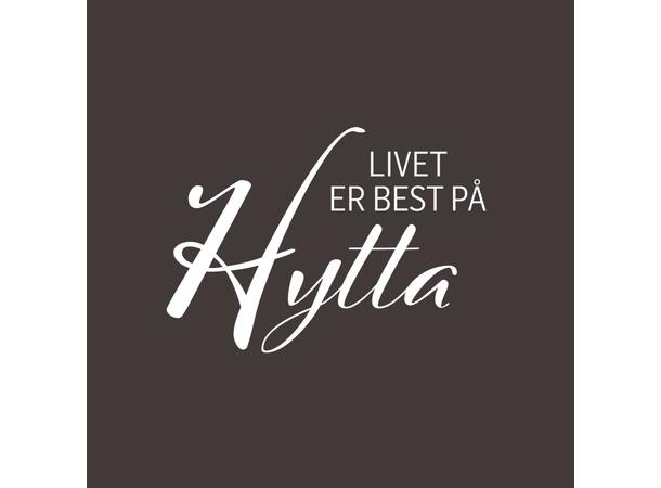 Serviett Livet hytta brunsvart Lunsjserviett 20 stk 3-lags 33x33cm 