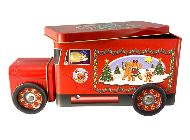 Metallboks Bil truck rød 24x7,5x11cm 1200ml 