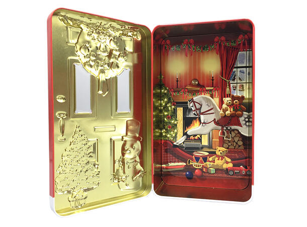 Metallboks Dør stor rød 11x5,8x20,5cm 1300ml 