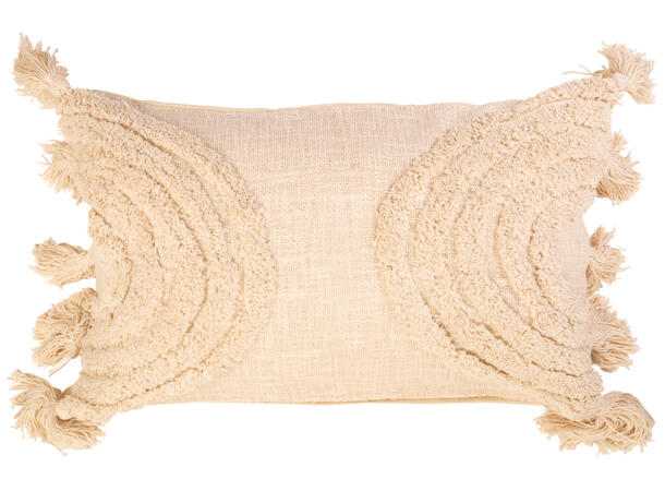 Pute 35x55cm m/trekk stripet krem Pute fjær/dun 700gram fyllvekt 32x52cm 