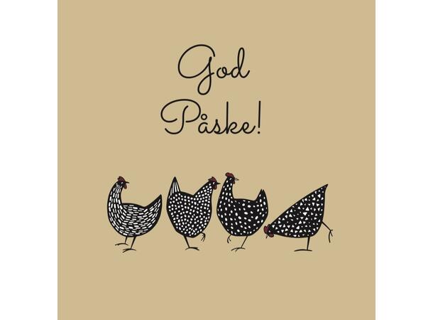 Serviett God Påske høner Lunsjserviett 20 stk 3-lags 33x33cm 