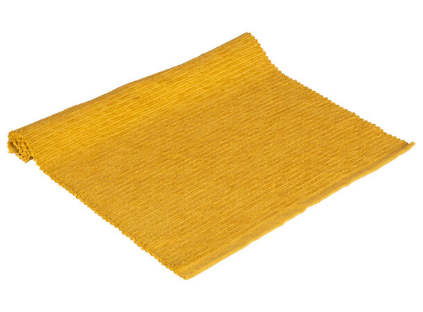 Brikke chenille bom. sennep 33x48cm 