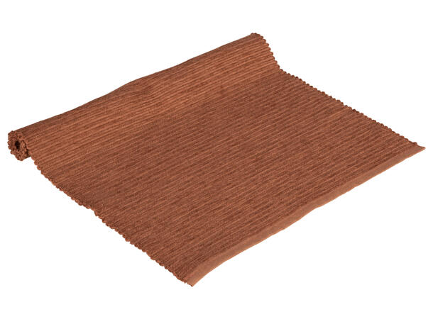 Brikke chenille bom.brunrød 33x48cm 