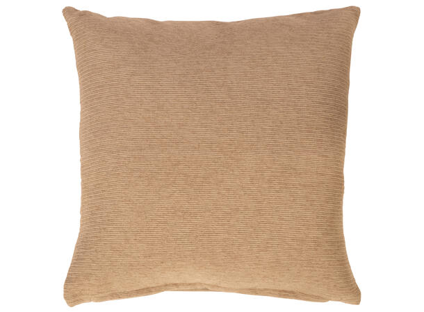 Pute 45x45cm m/trekk chenille beige Pute fjær/dun 780gram fyllvekt 