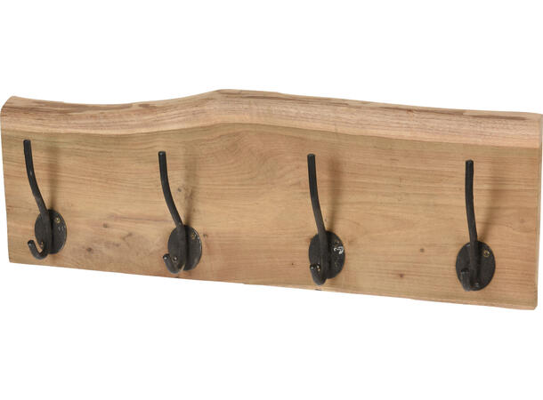 Knagg tre m/4 sorte knagger 50x14x6cx 900gr 