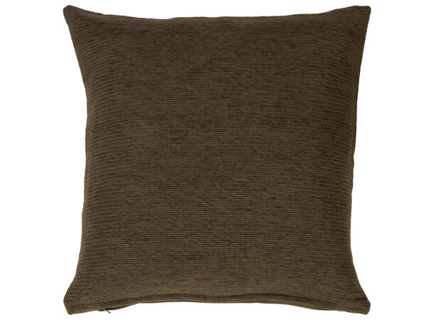 Pute 45x45cm m/trekk chenille grønn Pute fjær/dun 780gram fyllvekt 