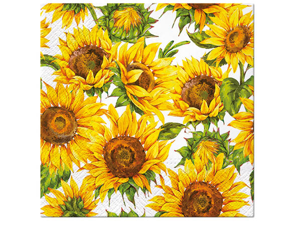 Serviett Dancing Sunflowers Lunsjserviett 20 stk 3-lags 33x33cm 