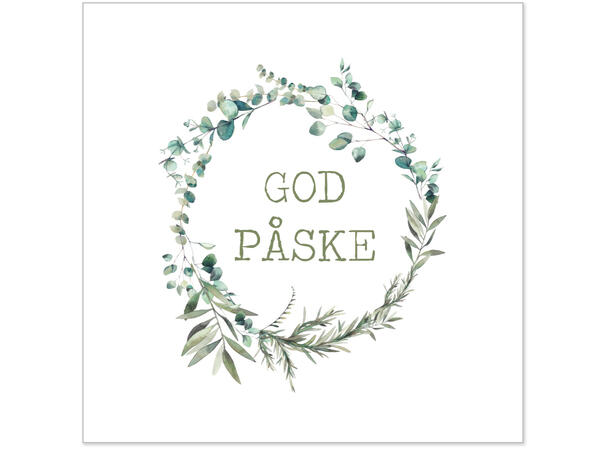 Serviett God Påske krans Lunsjserviett 20 stk 3-lags 33x33cm 