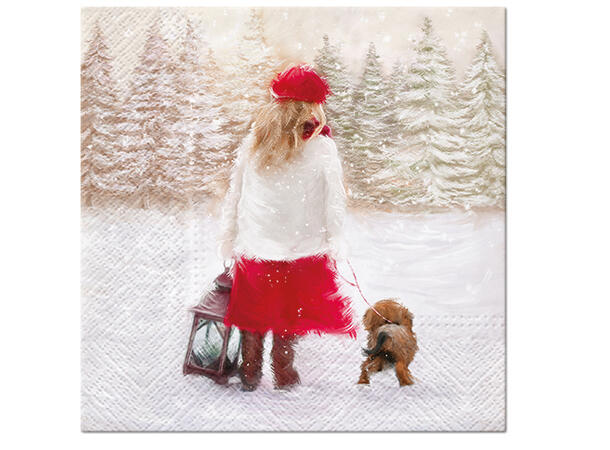 Serviett Winter Walk Lunsjserviett 20 stk 3-lags 33x33cm 
