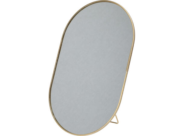 Speil ovalt sminkespeil gull 16x25cm 240gr 12stk i display 