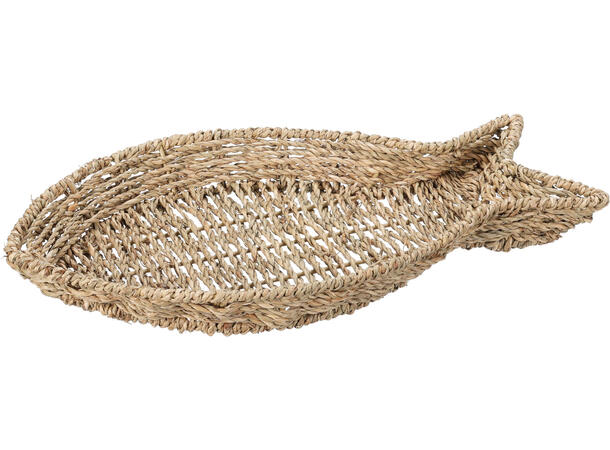 Fat kurv fisk fletting natur 36x21x4cm 225gr 