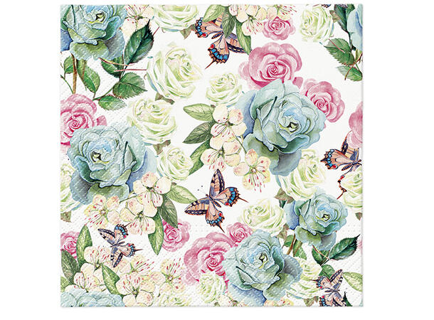 Serviett Powder Garden Lunsjserviett 20 stk 3-lags 33x33cm 