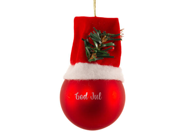 Juletrepynt glass God Jul 5x5x5cm Forpk 6stk 