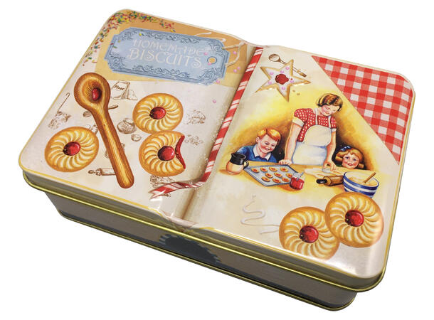 Metallboks bok kjeks bake 14,5x9,3x5cm 670ml 