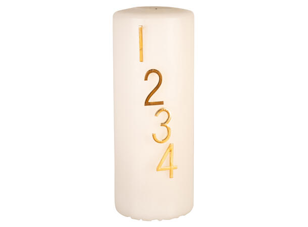 Advent-tall gull 1-2-3-4 pigg s/4 Forpk 4sett i plasteske 