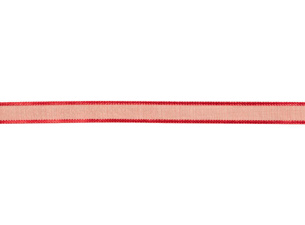 Organsa burgunder bånd 10mm Rull: 45 meter 