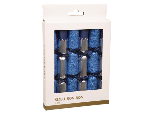 Smell Bon-Bon Mørkblå 2ass 15cm 6stk 6 stk 15 cm lange, med knall,vits & hatt 