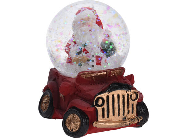 Bil snøkule 6,5x4,5cm rød 4ass Display 12stk 