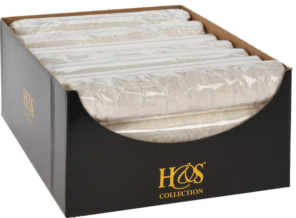 Dekorrull hvit velur 28x150cm 3ass Selges i display med  21 stk 