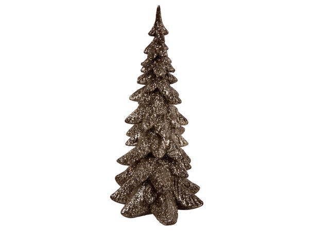 Juletre brunt m/gull h:15cm 180gram 