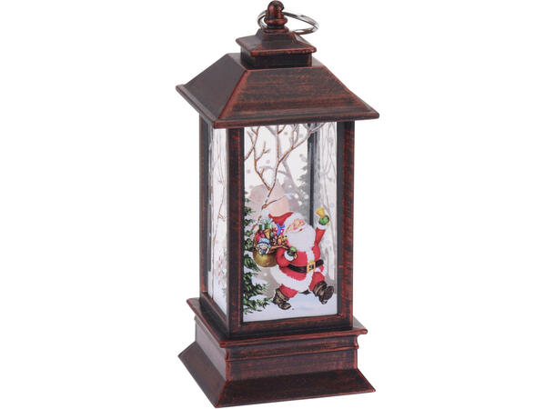 Lykt m/LED Nisse/Jul 5x5x13cm 4ass Batteri: CR2032 Display: 16 stk 