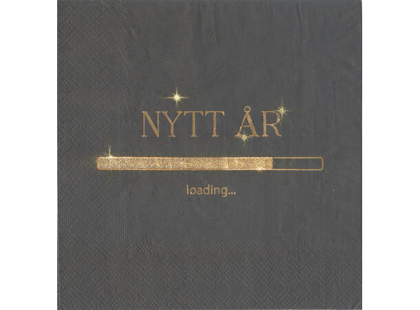 Serviett Godt Nytt Loading Hvit bladgull Lunsjserviett 20 stk 3-lags 33x33cm 