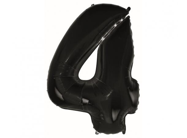 B&C Ballong Folie tall 4 sort 92 cm Selvlukkende Til luft/helium 