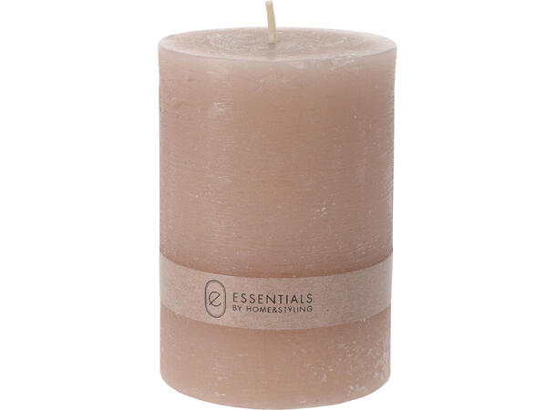 Kubbelys rustikk lys rosa 7x10cm Forpakning: 12stk  Stearin/Parafin 260gr 