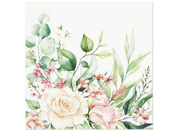 Serviett Floral Moments Lunsjserviett 20 stk 3-lags 33x33cm 