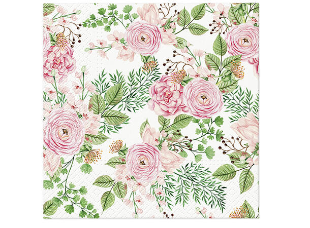 Serviett Rose hip flowers Lunsjserviett 20 stk 3-lags 33x33cm 