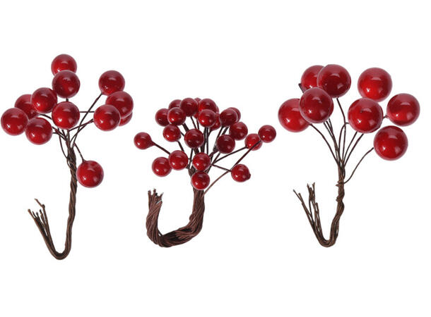 Bær røde h:15-18cm 15gr Pose: 3ass Display 36stk ass 