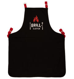 Forkle 70x90cm sort Grillsjefen 100 % Bomull 290gsm