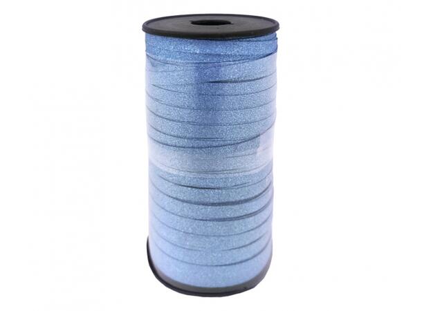 Pakkebånd glitter lys blå 5mm 92 meter 