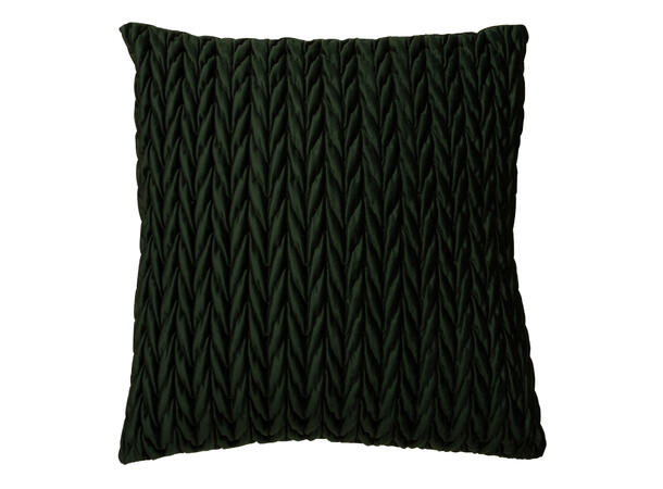 Putetrekk flettet flaskegrønn 45x45cm Velur 100 % polyester 
