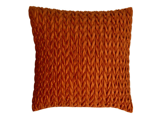 Putetrekk flettet rust 45x45cm Velur 100 % polyester 
