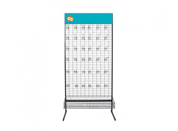 Stativ Display til vegg sort metall 