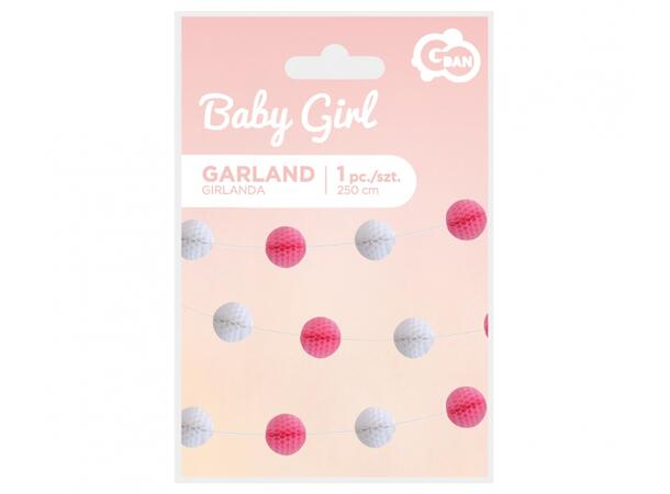 B&G Girlander papir Baby lys rosa 250cm 