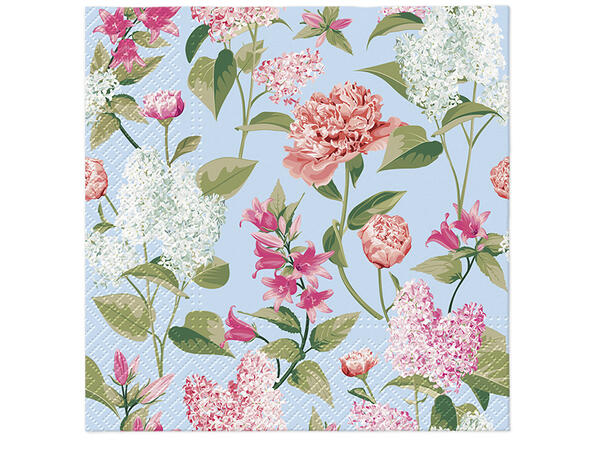 Serviett Lilac with peonies Lunsjserviett 20 stk 3-lags 33x33cm 