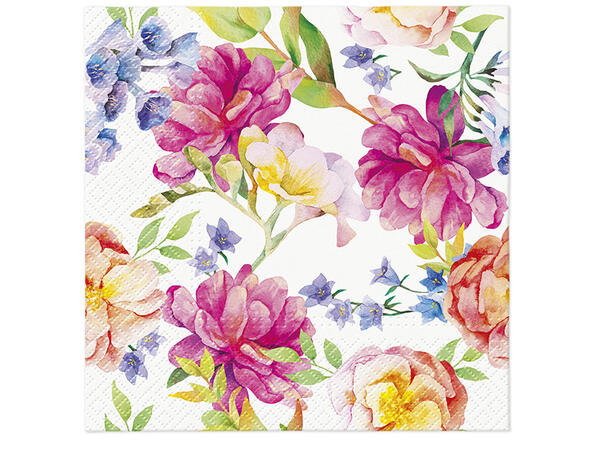 Serviett Orchid with Peony Lunsjserviett 20 stk 3-lags 33x33cm 