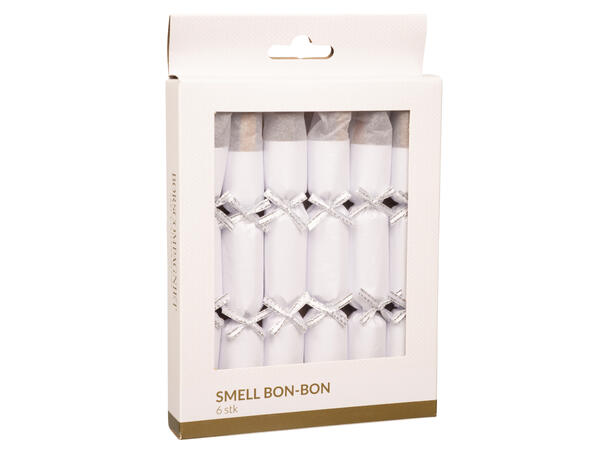 Smell Bon-Bon Hvit 15cm 6stk 6 stk 15 cm lange, med knall,vits & hatt 