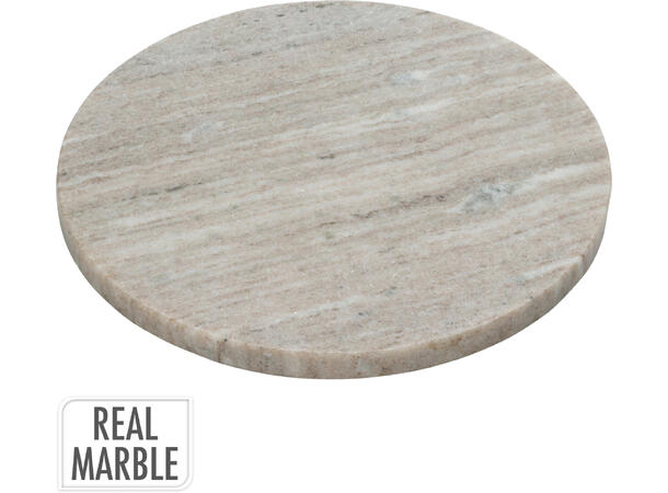 Fat sand marmor rundt 1,5x24cm 1800gr Med puter under for beskyttelse 